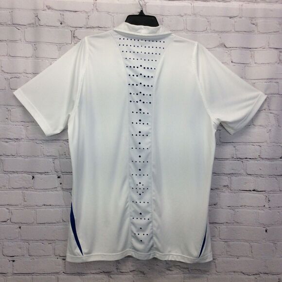 Fila Golf Polo Men’s Size L White Blue Athleisure Sport Performance Casual Beach - Picture 5 of 11